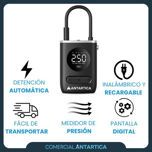 Inflador Portátil 12V Bici Moto Auto
