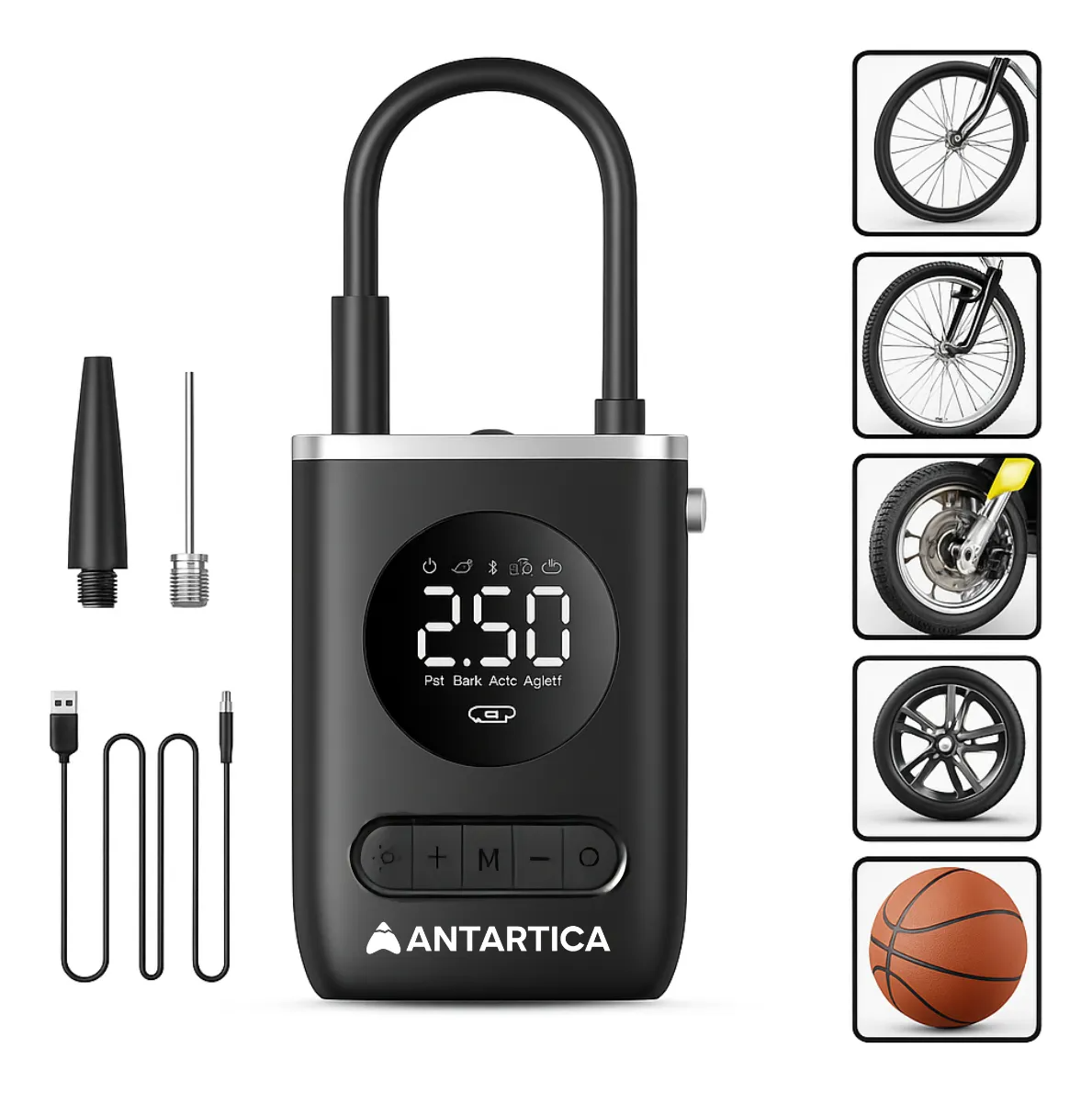 Inflador Portátil 12V Bici Moto Auto